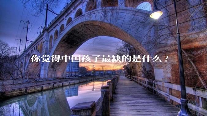 你觉得中国孩子最缺的是什么?