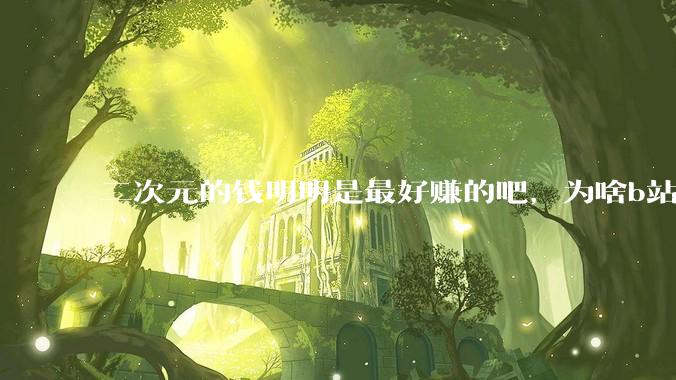 二次元的钱明明是最好赚的吧，为啥b站会亏损到现在呢？