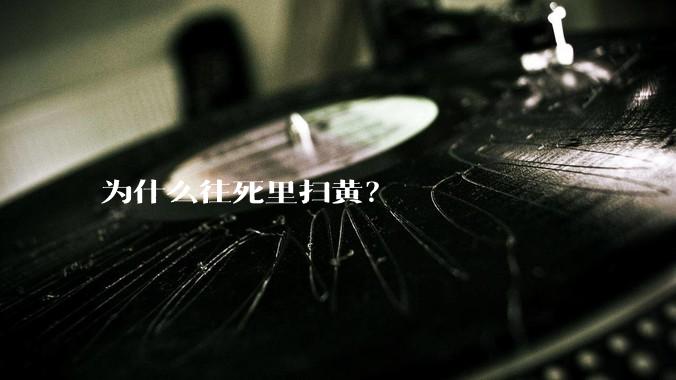 为什么往死里扫黄？